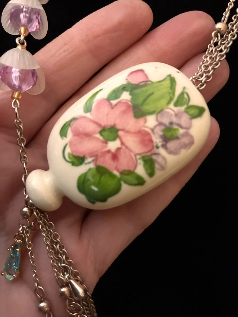 Handmade upcycled necklace from Avon and west Germany necklace - Picture 2 of 4